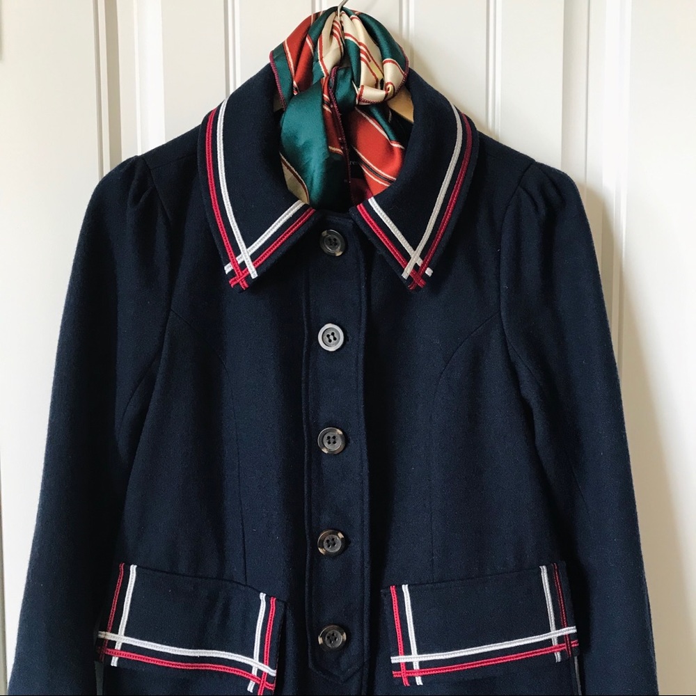 Dear Creatures Liverpool coat in Navy